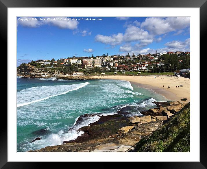 Bronte Beach  Framed Mounted Print by Michael Wood