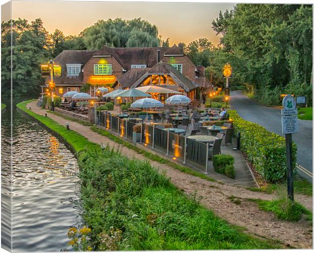  The Anchor Pub Pyrford Surrey Canvas Print by Clive Eariss