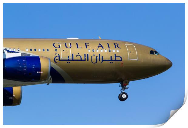 Gulf Air Airbus A330 Print by David Pyatt