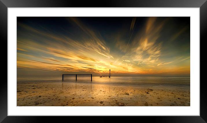  Heacham South Beach Sunset Framed Mounted Print by Alan Simpson