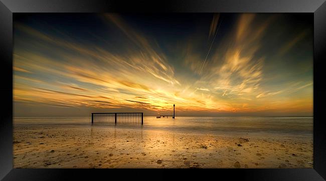  Heacham South Beach Sunset Framed Print by Alan Simpson
