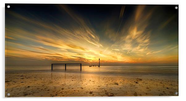  Heacham South Beach Sunset Acrylic by Alan Simpson