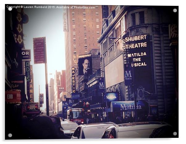  On Broadway Acrylic by Lauren Rumbold