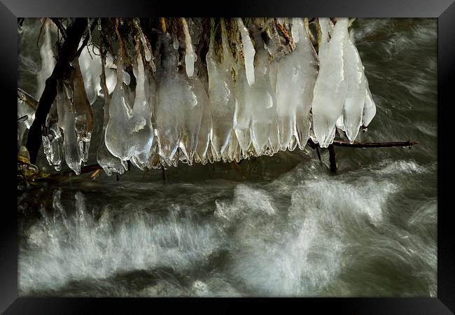 Icicles formations Framed Print by S Fierros