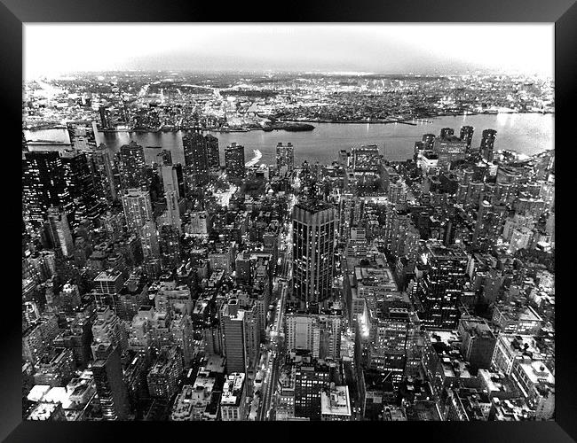 New York from Above Framed Print by Lauren Rumbold