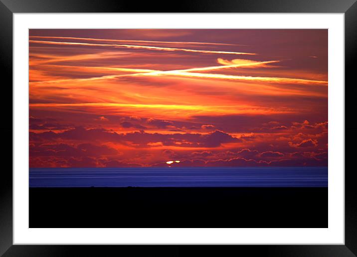 Ynyslas Sunset Framed Mounted Print by Harvey Hudson