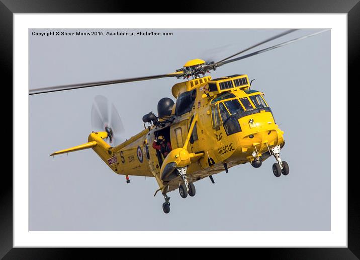  Sea King - Search & Rescue Framed Mounted Print by Steve Morris