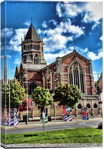  Rugby school chapel Canvas Print by Avril Harris
