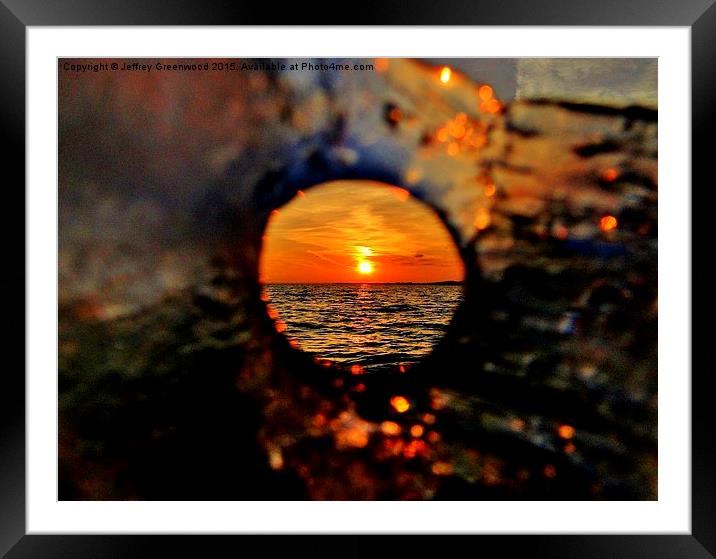 The hole in the ice Framed Mounted Print by Jeffrey Greenwood