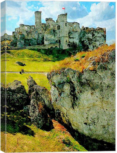  ogrodzieniec castle,poland Canvas Print by dale rys (LP)
