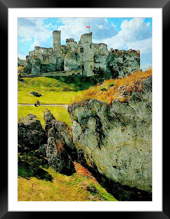  ogrodzieniec castle,poland Framed Mounted Print by dale rys (LP)