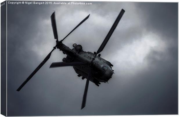  Boeing CH-47 Chinook Helicopter Canvas Print by Nigel Bangert
