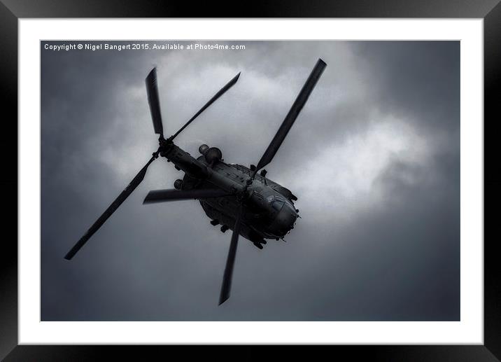  Boeing CH-47 Chinook Helicopter Framed Mounted Print by Nigel Bangert