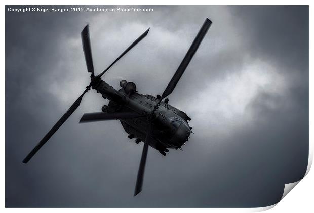  Boeing CH-47 Chinook Helicopter Print by Nigel Bangert