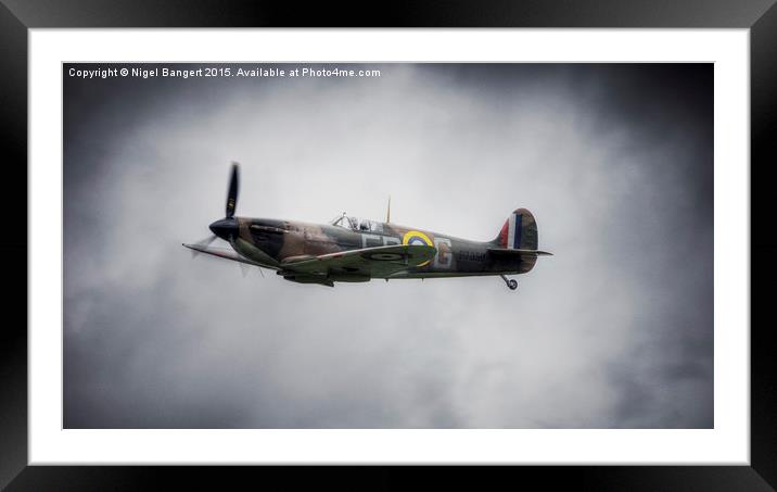  P7350 Spitfire (Mk IIa) Framed Mounted Print by Nigel Bangert