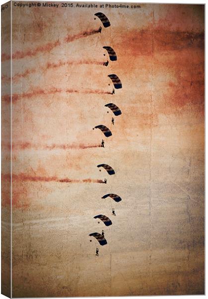 RAF Falcons Stack Formation Display Canvas Print by rawshutterbug 
