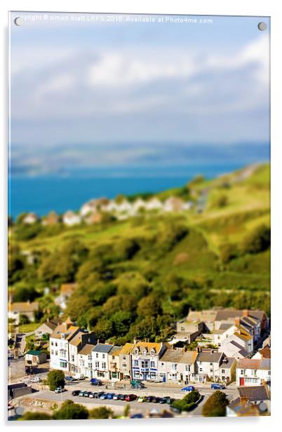 Toy town view over Portland UK Acrylic by Simon Bratt LRPS