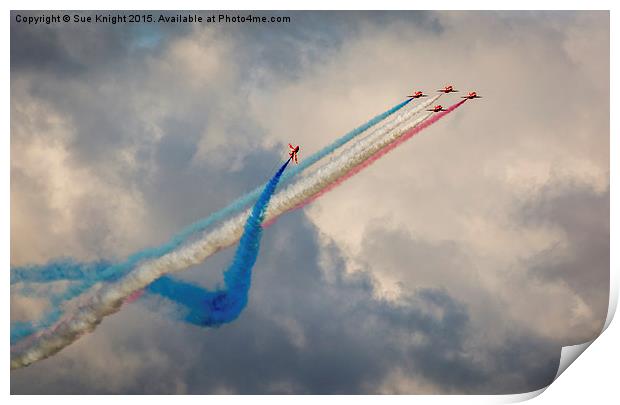  Red Arrows over Southampton Print by Sue Knight