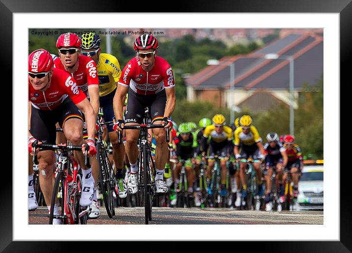  Tour of Britain Cycle Race 2015 Framed Mounted Print by Jim Jones