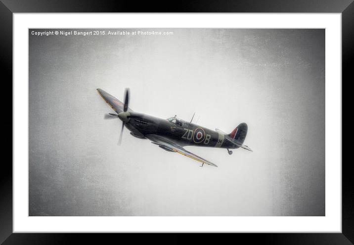  Supermarine Spitfire Mk IX Framed Mounted Print by Nigel Bangert