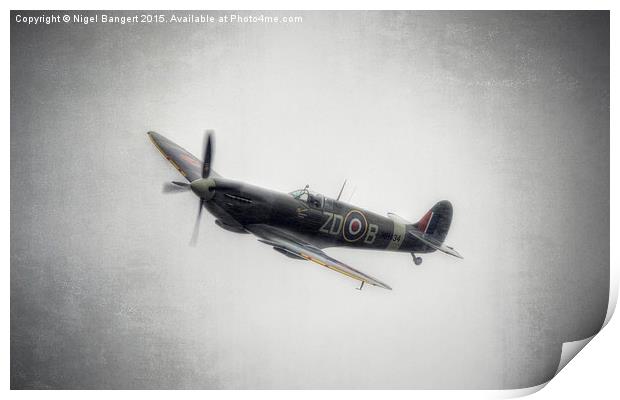  Supermarine Spitfire Mk IX Print by Nigel Bangert