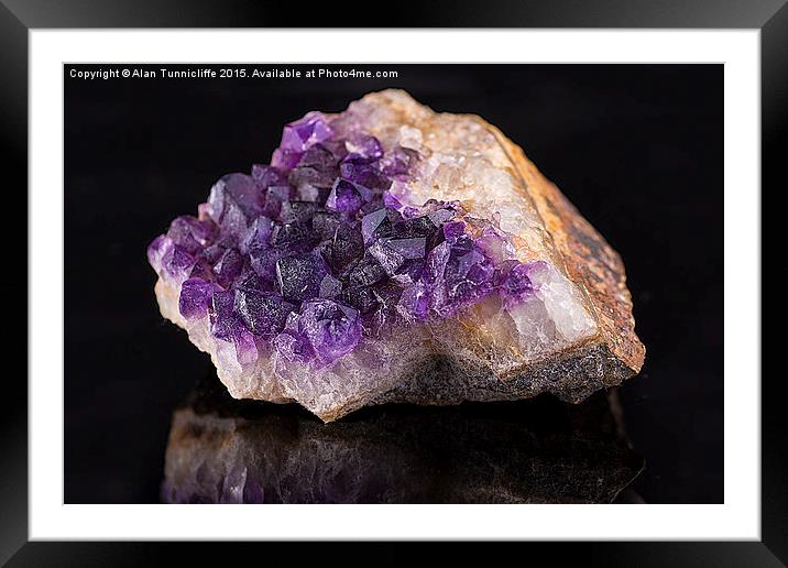  Amethyst Framed Mounted Print by Alan Tunnicliffe