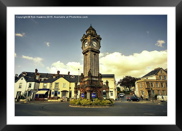  Exeter Clock Tower  Framed Mounted Print by Rob Hawkins