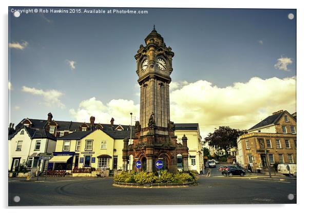  Exeter Clock Tower  Acrylic by Rob Hawkins
