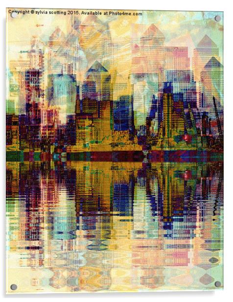  Reflection of a city Acrylic by sylvia scotting