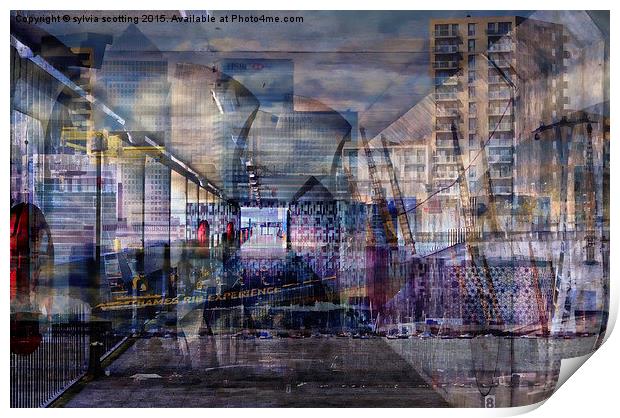  Composite of London Print by sylvia scotting