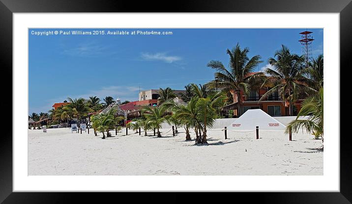  North Beach Puerto Morelos Framed Mounted Print by Paul Williams