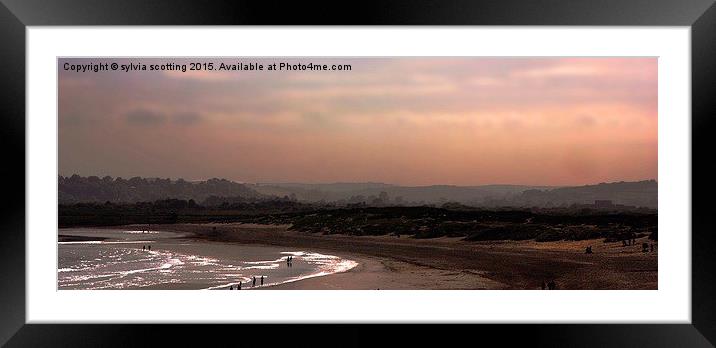  Sunset at Camber Sands Framed Mounted Print by sylvia scotting