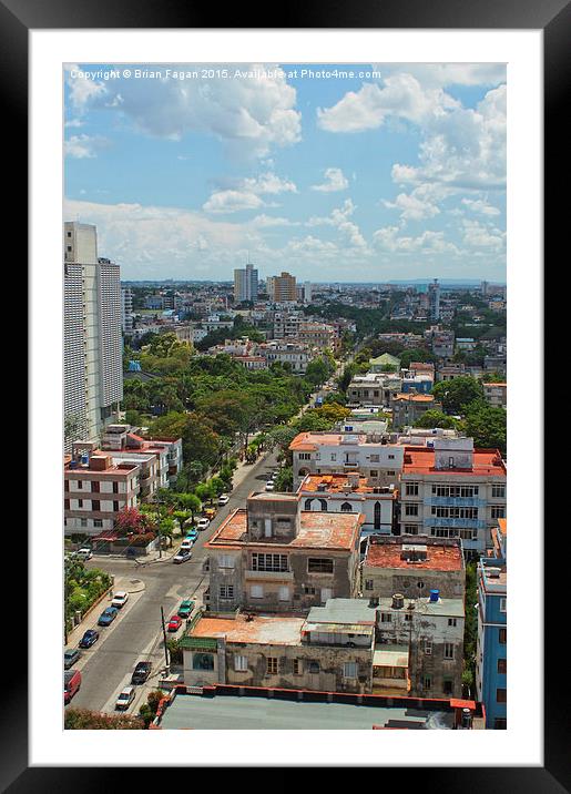  Havana Cityscape Framed Mounted Print by Brian Fagan