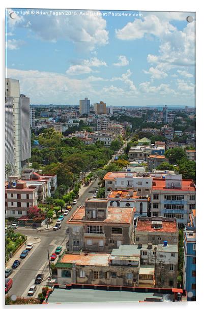  Havana Cityscape Acrylic by Brian Fagan