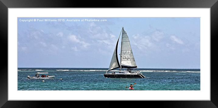  Boat Catamaran and Kayak Framed Mounted Print by Paul Williams