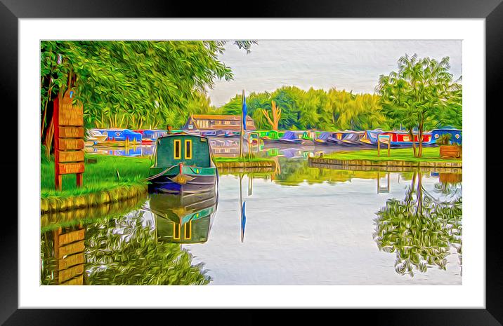  Pyrford Marina Surrey Framed Mounted Print by Clive Eariss