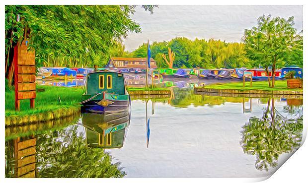  Pyrford Marina Surrey Print by Clive Eariss