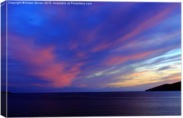  Colorful Skies Over Ballinskelligs Bay  Canvas Print by Aidan Moran