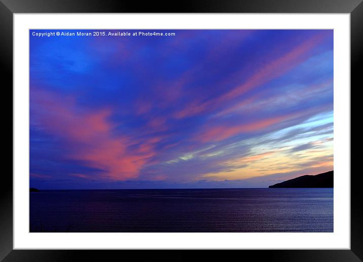  Colorful Skies Over Ballinskelligs Bay  Framed Mounted Print by Aidan Moran