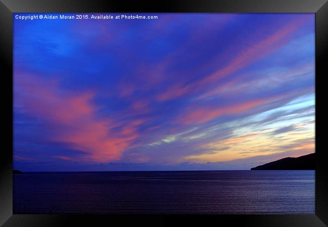  Colorful Skies Over Ballinskelligs Bay  Framed Print by Aidan Moran