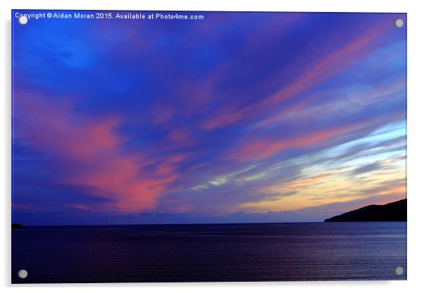  Colorful Skies Over Ballinskelligs Bay  Acrylic by Aidan Moran