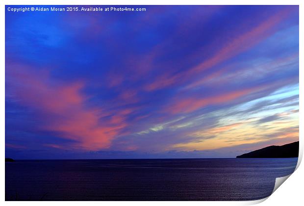  Colorful Skies Over Ballinskelligs Bay  Print by Aidan Moran