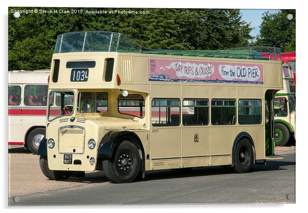 Open Top Bristol Bus Acrylic by Steve H Clark
