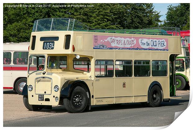 Open Top Bristol Bus Print by Steve H Clark