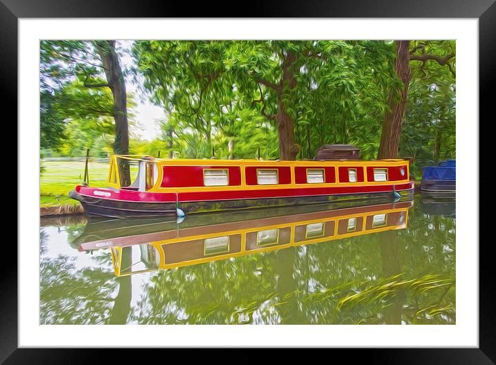  Moored Up Pyrford Framed Mounted Print by Clive Eariss