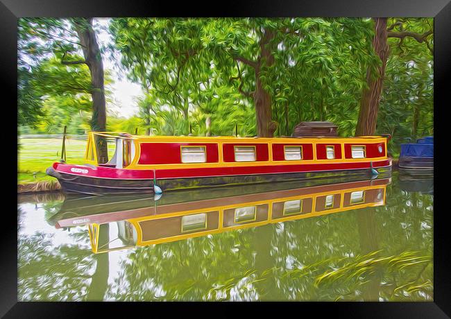  Moored Up Pyrford Framed Print by Clive Eariss