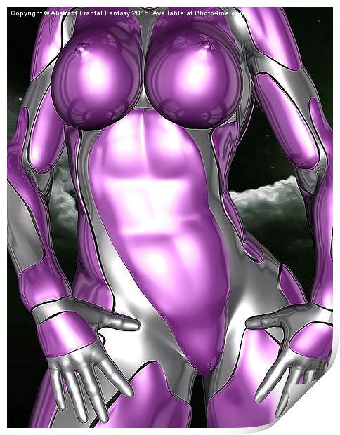 Sexy Metal Maiden Body Print by Abstract  Fractal Fantasy