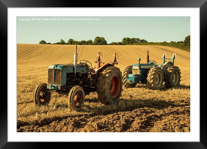  Golden Tractors  Framed Mounted Print by Rob Hawkins