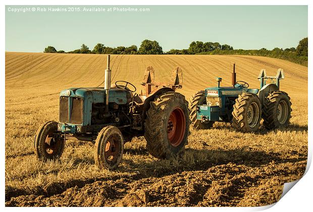  Golden Tractors  Print by Rob Hawkins