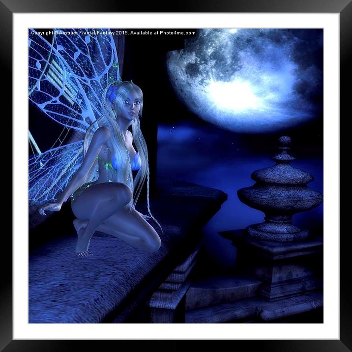  Night Flight Fantasy fairy Girl Framed Mounted Print by Abstract  Fractal Fantasy